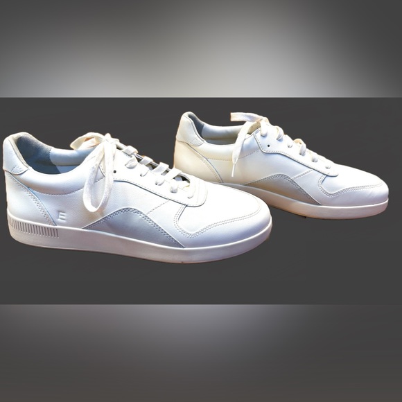NWOB Everlane The ReLeather® Court Sneaker Off White with Gray, Size 9. - Picture 11 of 15